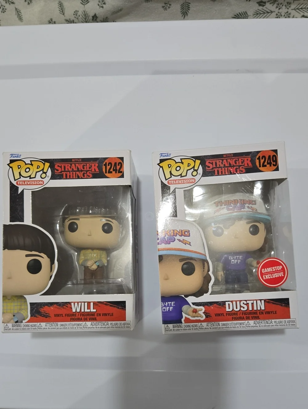 Funko Pop Stranger Things Will & Dustin Vinyl Figures - Yellow, Blue